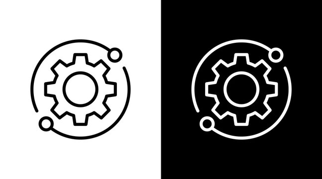 Gear  White Icon Set Design