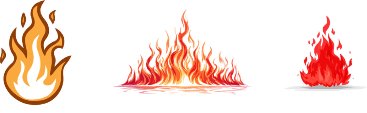 A minimalist vector illustration of a bright red heat wave in a flat style, featuring clean wavy lines and solid warm colors, isolated on a white background