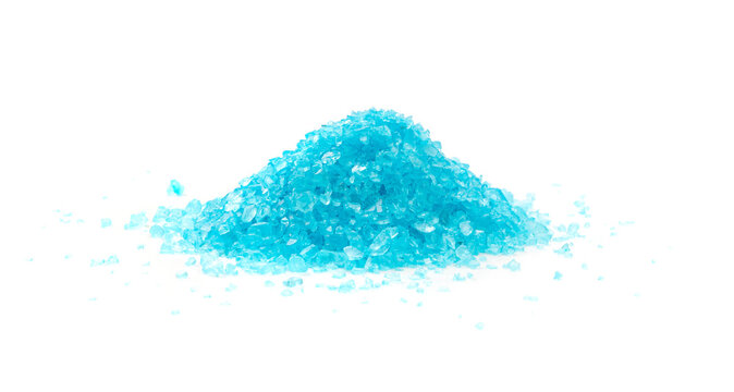 Blue crystals pile isolated