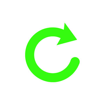 Green Circular Arrow Icon Refresh Reload Repeat Symbol