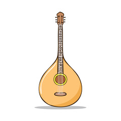 Naklejka premium Traditional Greek Bouzouki Stringed Musical Instrument
