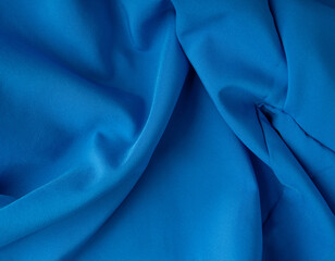 Obraz premium Sport cloth fabric texture background, blue soccer shirt pattern