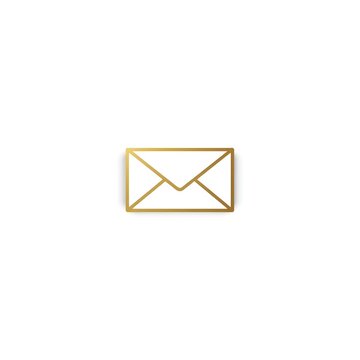 mail envelope icon on isolated background