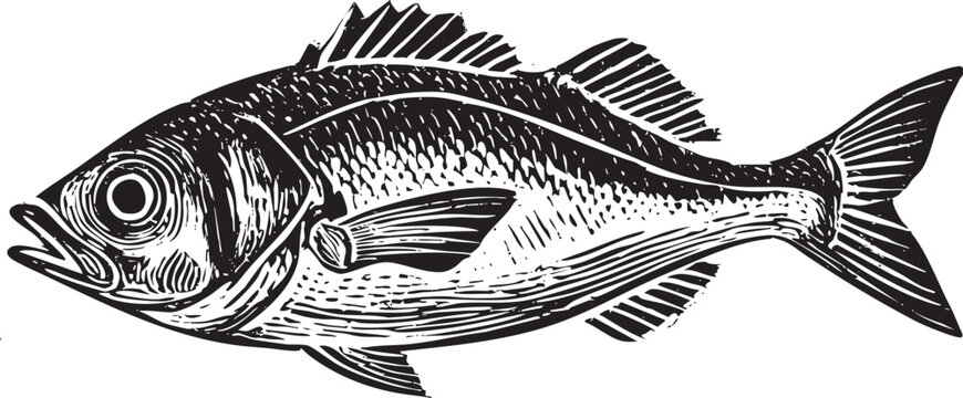 Vector black vintage engraved illustration isolated on a white background