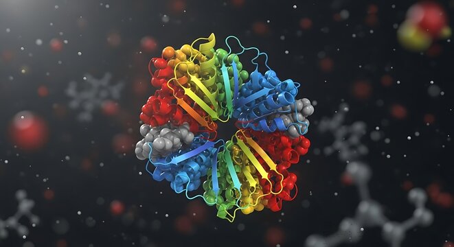 DNA Double Helix Molecular Structure Model.