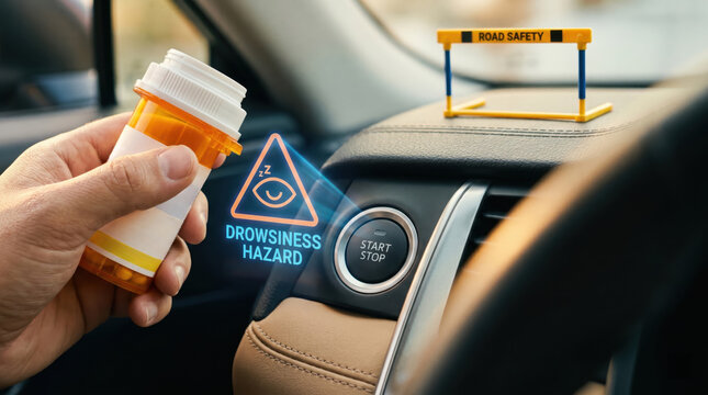 Hurdles on road increase when distracted or impaired driving causes drowsiness hazards, emphasizing importance of road safety awareness