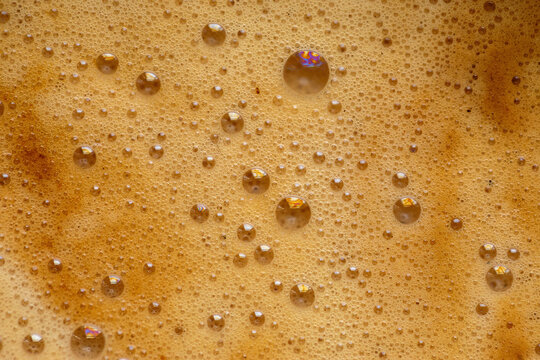 coffee foam close up