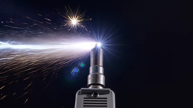 High Voltage Spark Emanating From Wireless Device.
