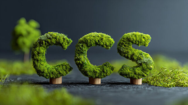 CCS acronym for Carbon Capture Storage environmental background. Net zero action concept. Save energy, green energy, reduce carbon footprint, carbon capture.