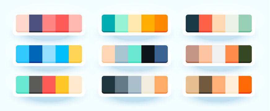 collection of pantone color swatches palette design