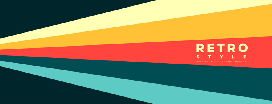 vintage style 60s retro stripe background design