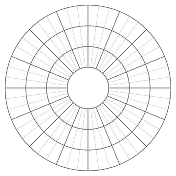 abstract simple concentric epicenter shape on white background