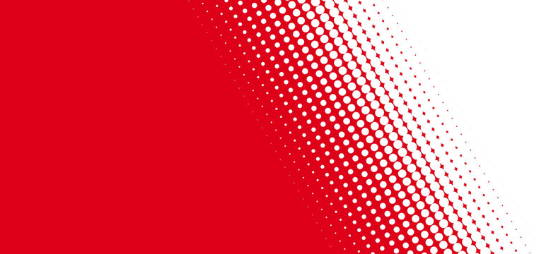 Gradient Banner rot weiss mit &Uuml;bergang aus Punkten