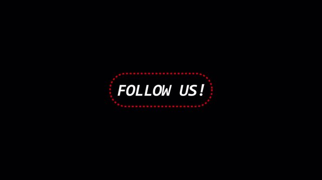 Flat view Social Media follow button  animation, unfollowing an account, X UI in transparent background in 4k animation with alpha channel follow button animation 