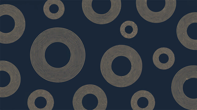 A seamless Christmas pattern design on fabric with circles