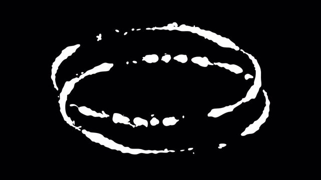 White teeth gleam against black background