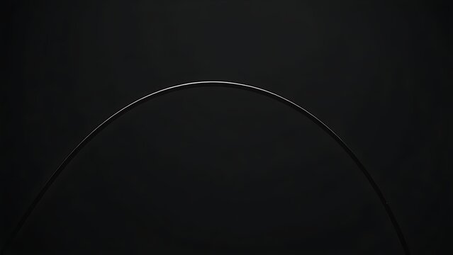 A minimalist arc of a taut bowstring and arrow.