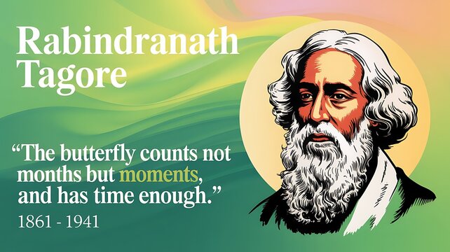 Rabindranath tagore: a portrait with a quote
