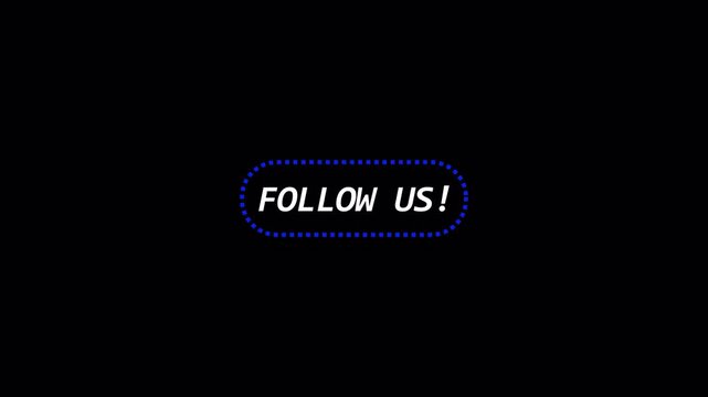 Flat view Social Media follow button  animation, unfollowing an account, X UI in transparent background in 4k animation with alpha channel follow button animation 