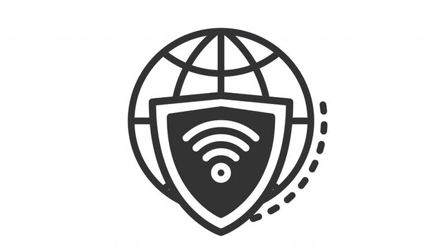 Animated secure connection icon