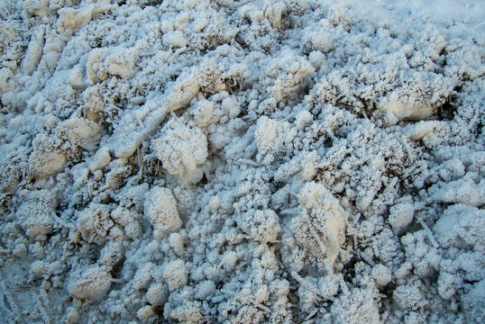 Hoarfrost texture is the deposition of ice crystals on a surface.