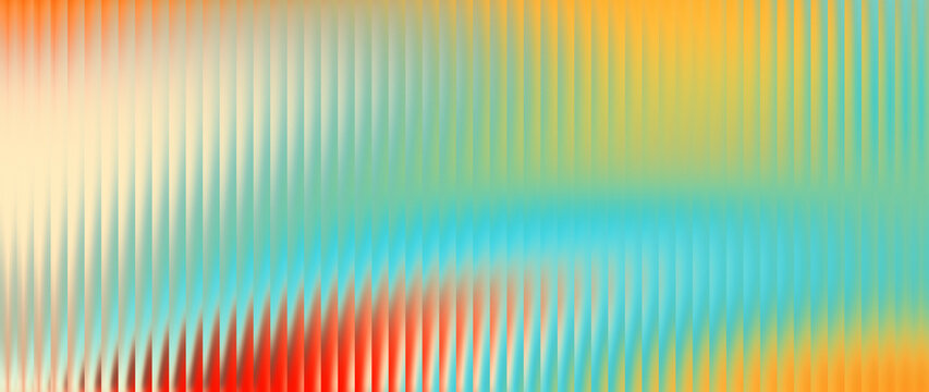Abstract vertical glass texture in teal, yellow, orange, and green colors with soft metallic gloss, for creative SaaS dashboard headers.