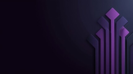 Fototapeta premium Abstract purple and black gradient background with geometric patterns and lines creating a modern digital design for technology or creative projects