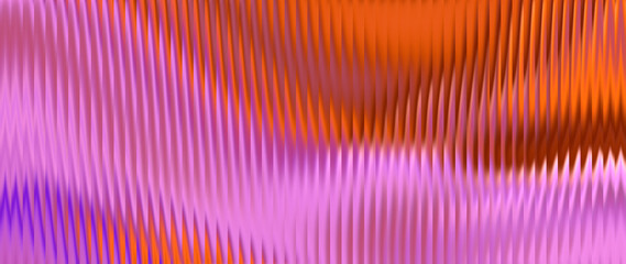 Obraz premium Abstract magenta, purple, and pink background with vertical ribbed glass refraction, intended for ultrawide digital backdrops.