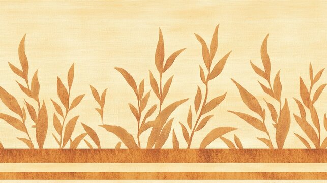 papyrus. Close-up of papyrus plant pattern from ancient Egyptian wall art. event programs, museum guides, designed for cultural heritage projects and event programs, elevates cultural identity.