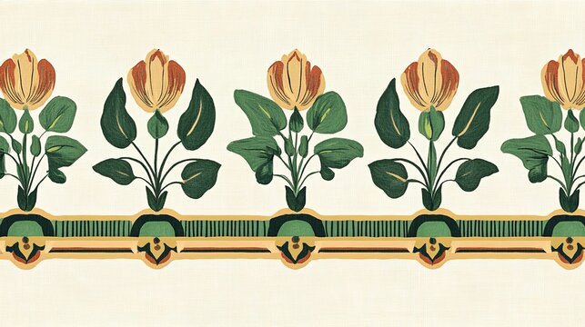 papyrus. Close-up of papyrus plant pattern from ancient Egyptian wall art. event programs, museum guides, designed for cultural heritage projects and event programs, elevates cultural identity.