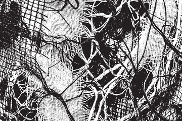 Obraz premium Abstract Distressed Tangled Threads and Fabric Grunge Texture
