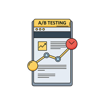 AB Testing Vector Illustration for Web Optimization and Data Analysis