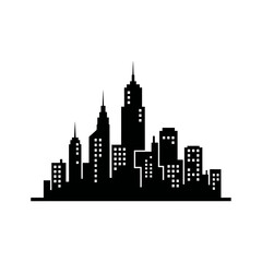 Obraz premium Modern city skyline silhouette vector illustration