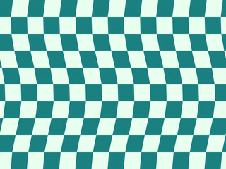 Obraz premium Retro Distorted Checkerboard Trippy Pattern Background