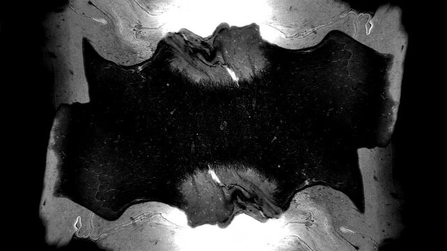 Black ink abstract background artistic flow splatter spots spills from bottom white paper beautiful reveal dripping streaks spread fluid ink alpha matte isolated watercolor ink drops transition