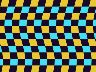 Obraz premium Bold Warped Checkerboard Streetwear Pattern Background