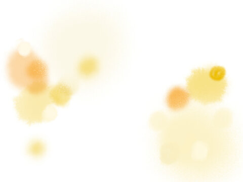 黄色やオレンジのグラデーションの光のような水彩背景イラスト