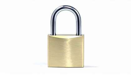 Naklejka premium Metallic Padlock Security Symbol Mockup
