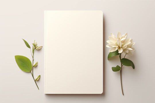 Presentation folder flower plant publication.