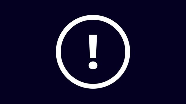 Warning sign animation. Danger warning footage template, warning sign logo animation with a white background. alert risk safety danger road warning sign sign symbol