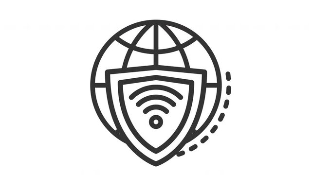 Animated secure connection icon