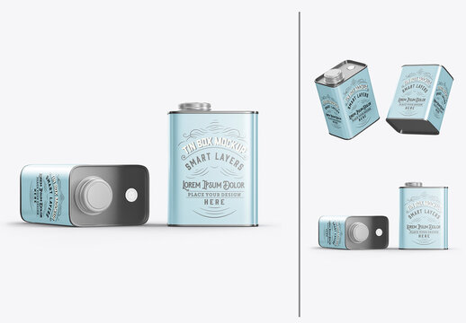 Tin Box Mockup
