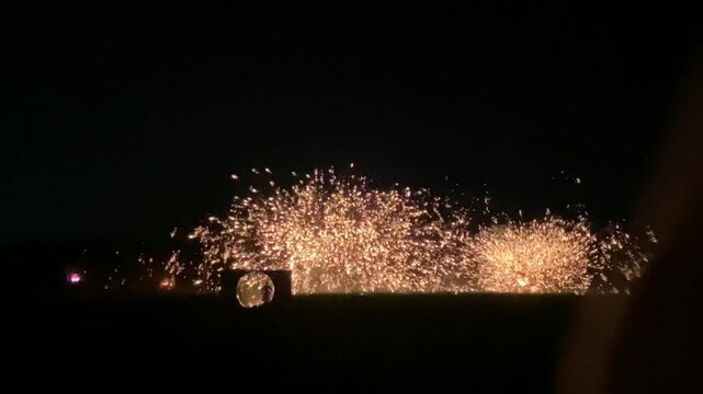 Striking iron flower of China's intangible cultural heritage.