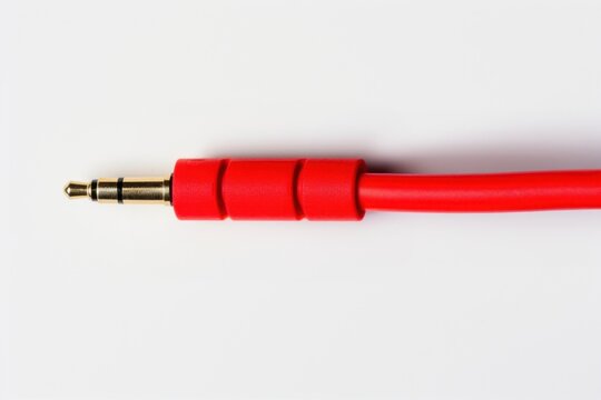 Aux cable white background electronics screwdriver.