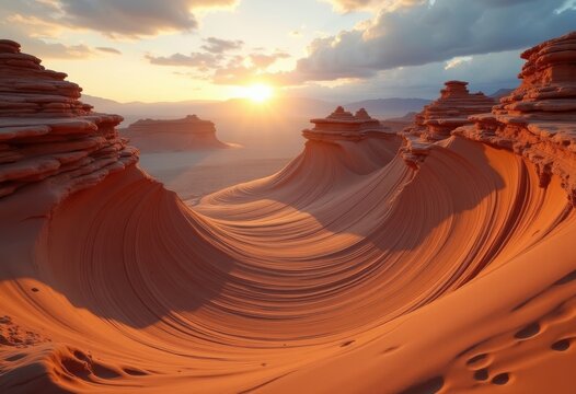 Stunning Wind Carved Yardang Formations in Arid Desert Landscape Exhibiting Vibrant Shadows and Intricate Patterns