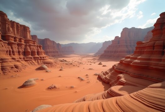 Stunning Yardang Wind Sculptures in Arid Desert Charcoal Formations