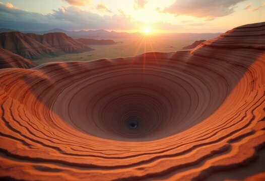 Unique Highland Bowl Surrounded by Serene Low Area Delicate Shapes Beautiful Storytelling