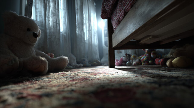 Whimsical childhood memories bedroom photography cozy low angle nostalgia