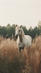 Obraz premium Horse field stallion outdoors animal.