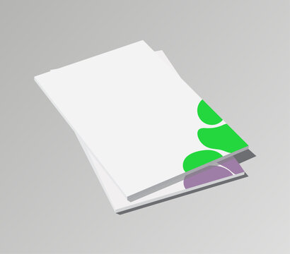 a4 flyer mockup vector template white blank a4 paper with isolated shadow